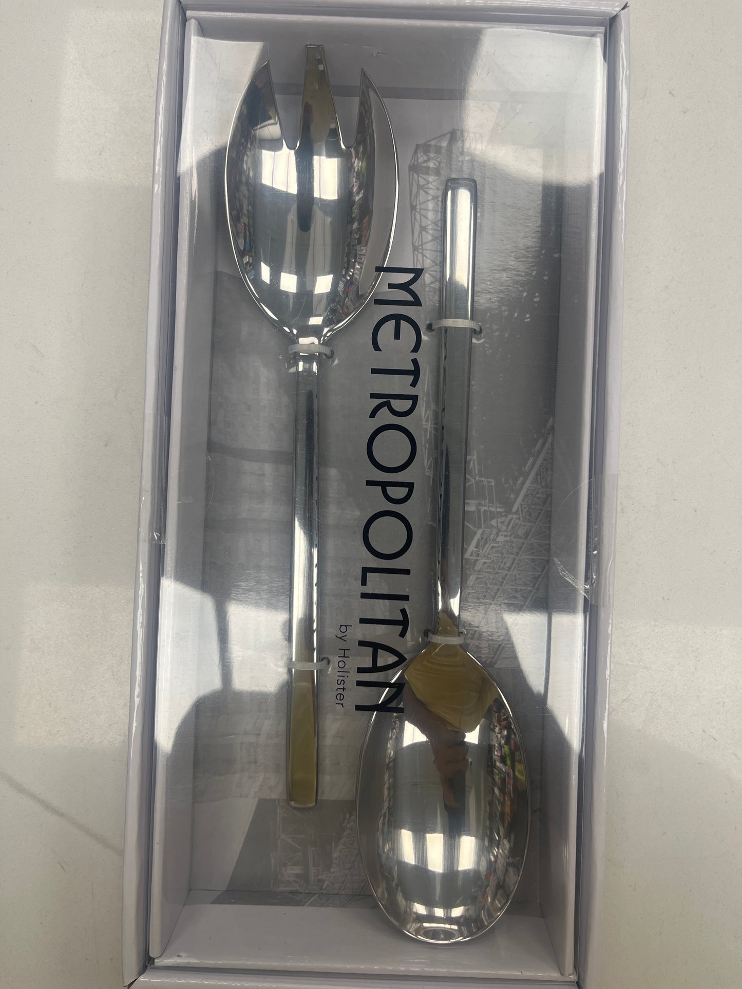 Stainless steel salad set