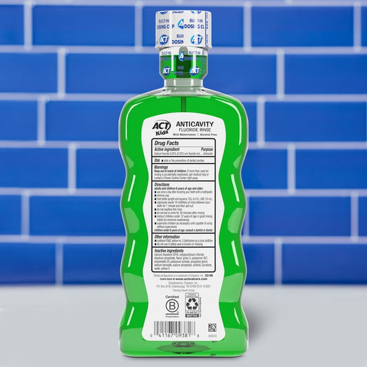 ACT Kids Anticavity Fluoride Mouthwash, Wild Watermelon, 16.9 fl. oz.