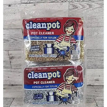 Clean pot purple gold, silver red sponges