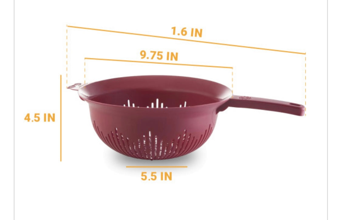 9.5 inch strainer red