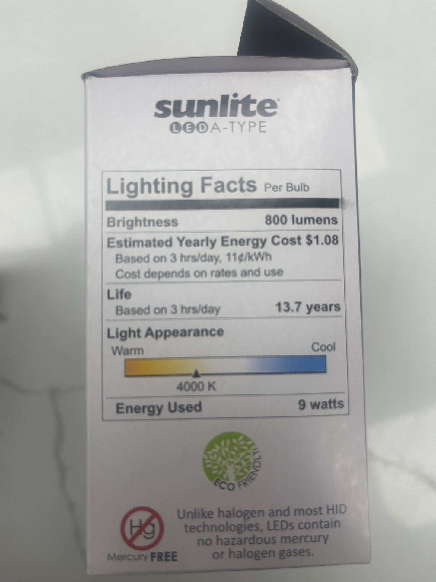 Light Bulb 3pk LED 4000K