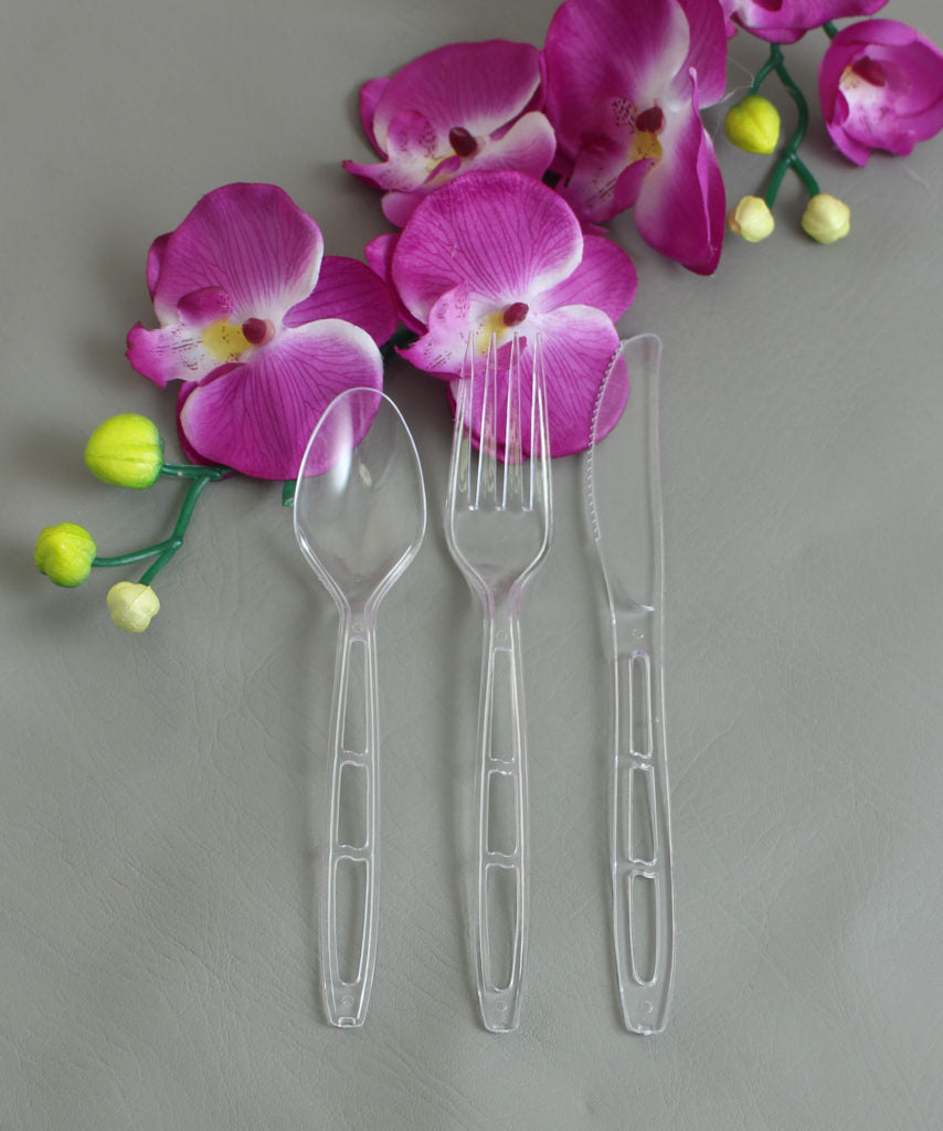 Basic Cutlery Collection, Emerald Clear Cutlery Combo