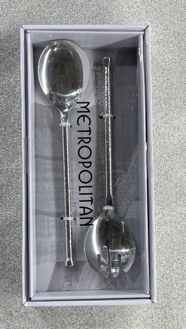 Metropolitan two piece stainless steel serving spoon