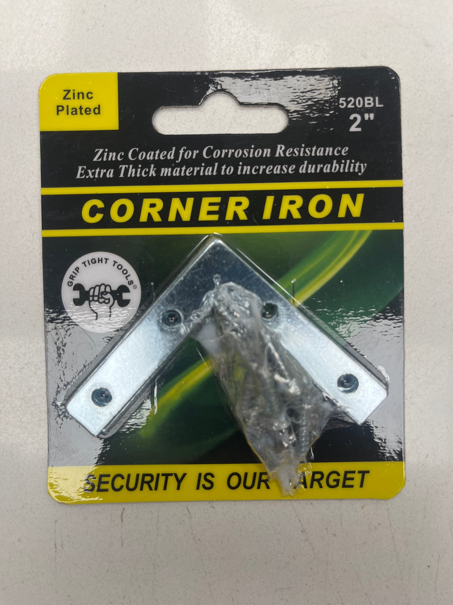 2 inch zinc, plated corner iron 4pk