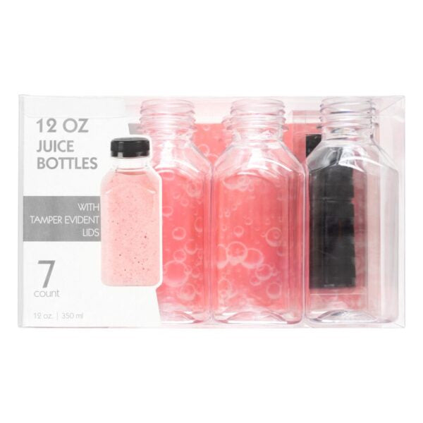 Plastic Bottles With Lids 12oz (7 Count)