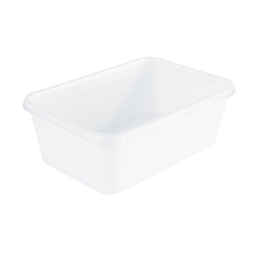Rectangle Containers 34oz White (8 Count)