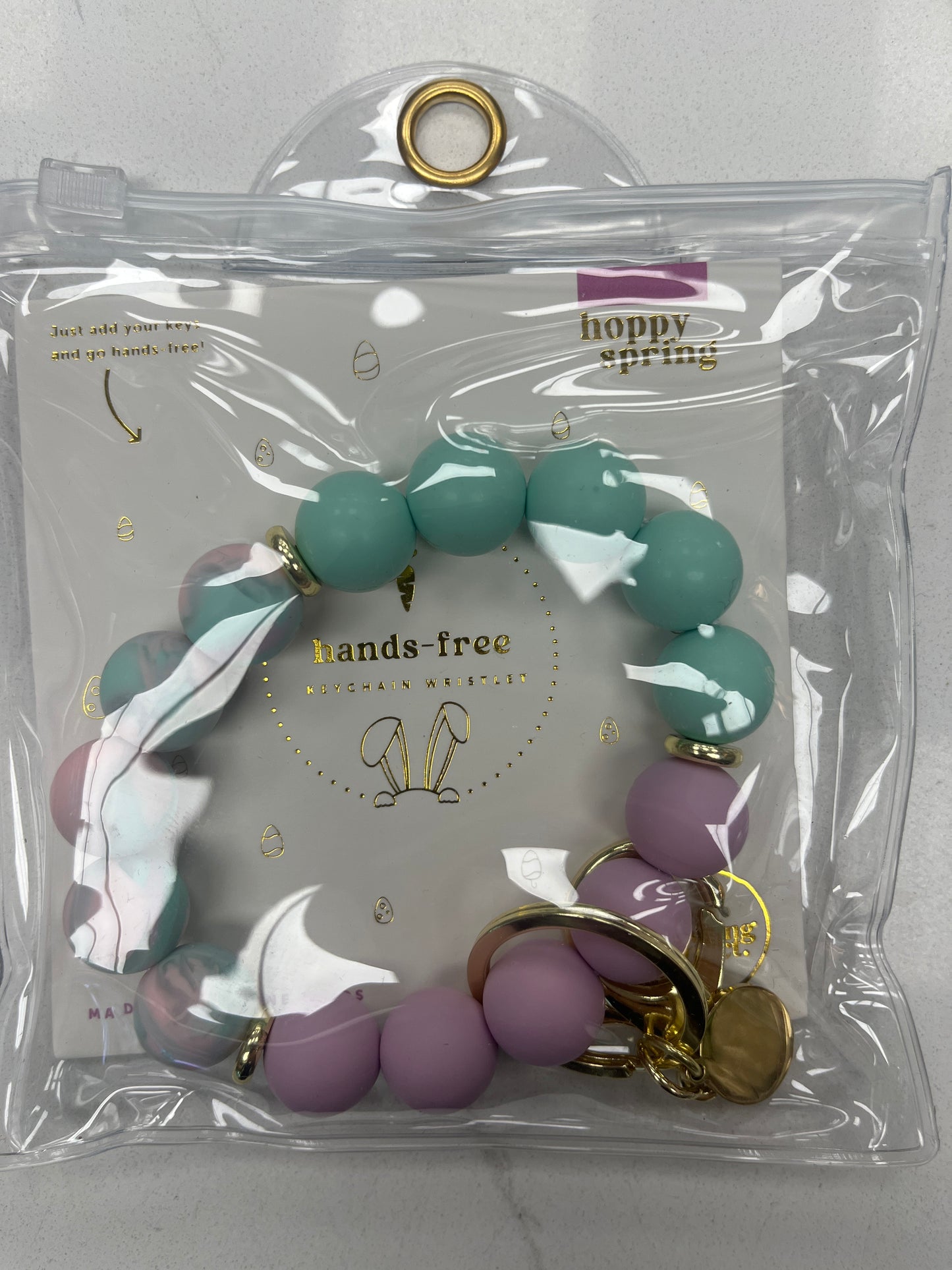 Happy spring keychain