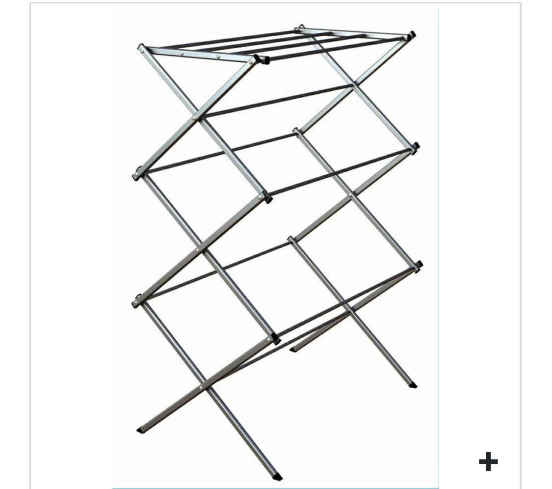 DRYING RACK-10 DOWEL/22′-43″H- GREY