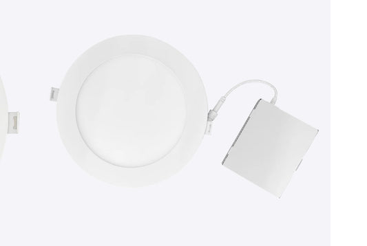Luxrite LR23761 6" MINI PANEL ROUND 5CCT SMOOTH CANLESS WAFER SPOTLIGHT