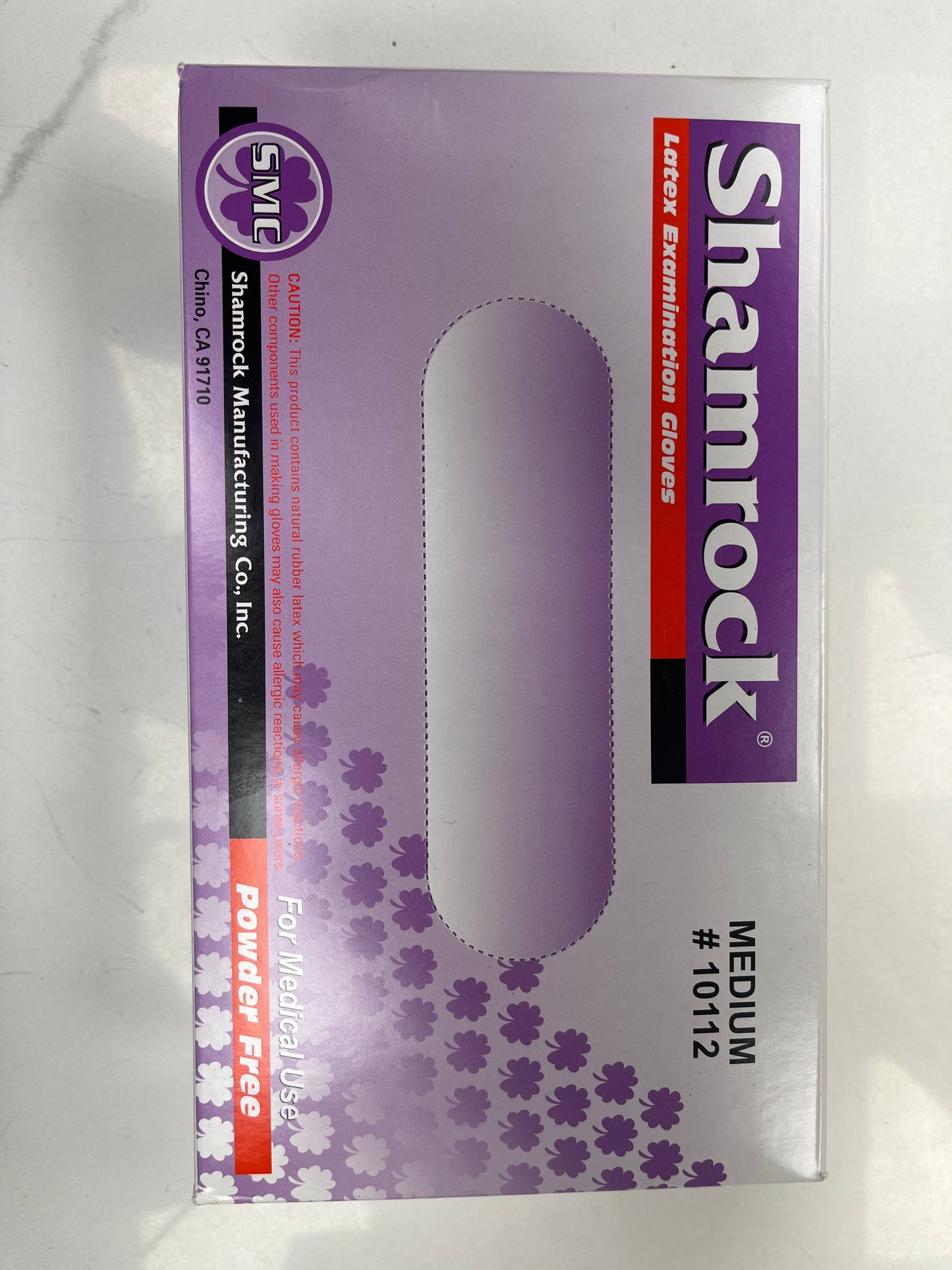 Latex gloves, size medium, hundred pack