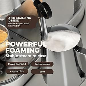 JASSY Espresso Coffee Makers 20 Bar Cappuccino Machines with Milk Frother for Espresso/Cappuccino/Latte/Mocha for Home Brewing with 35 oz Removable Water Tank/Full Stainless Steel /1450W