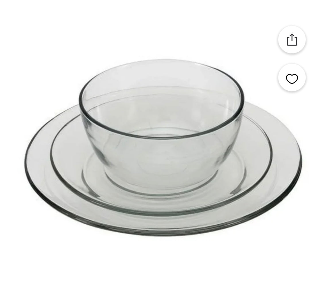 ANCHOR HOCKING 12pc dinnerware set 