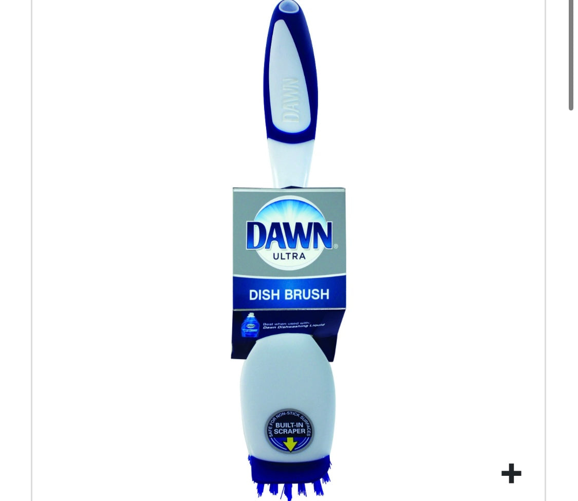 DISH & SINK BRUSH W/SCRAPER