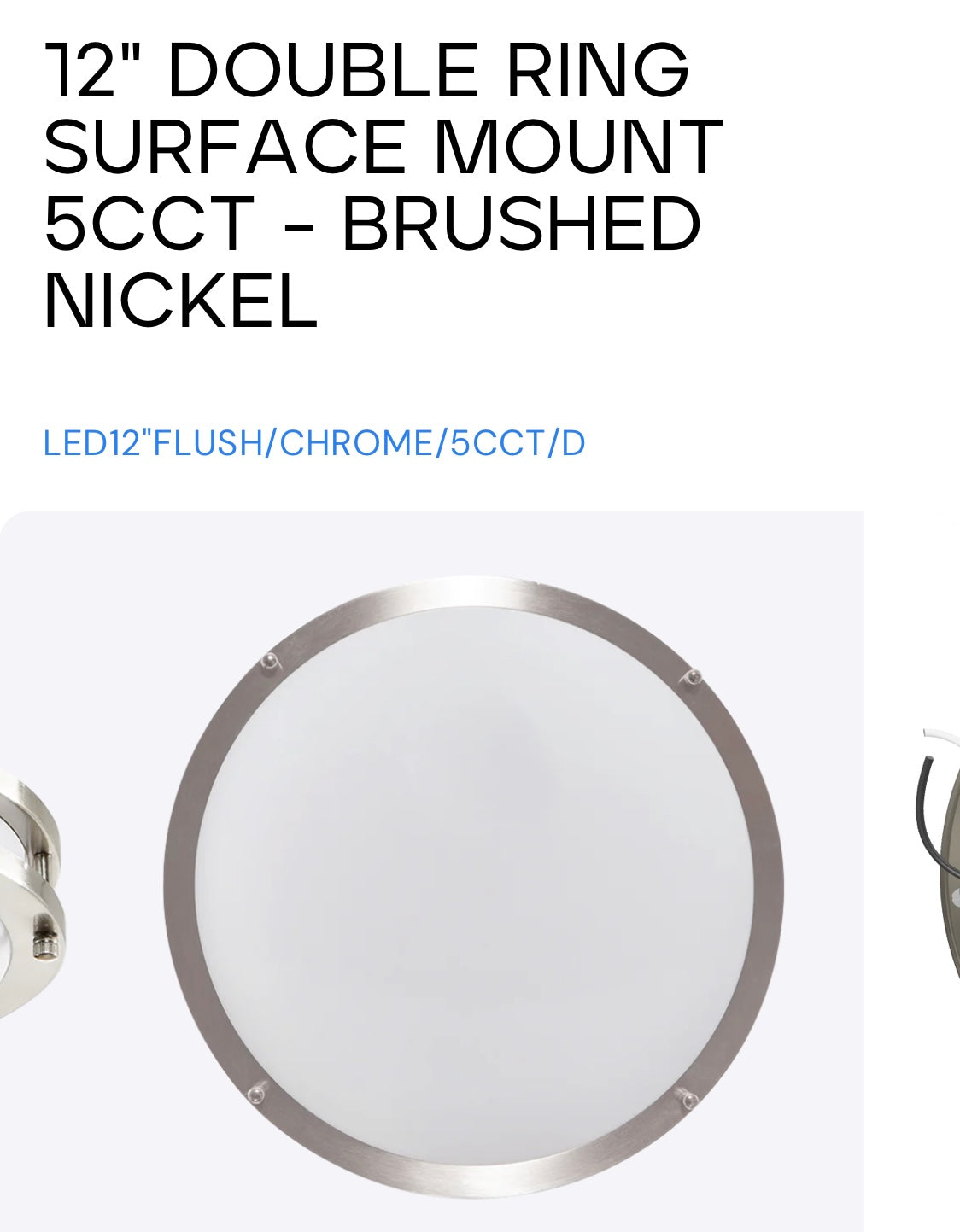 Luxrite LR23281 12” LED chrome Ring fixture