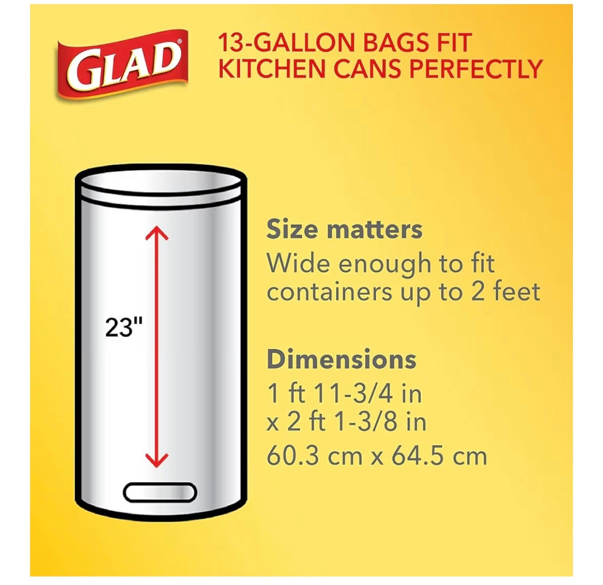 Glad Tall Kitchen 13 Gallon Drawstring Trash Bags 120 Count
