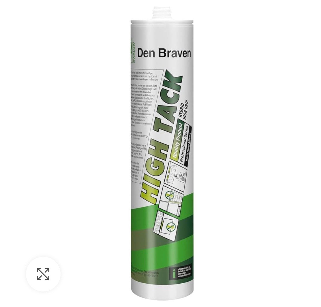 High-tack super strength adhesive 9.8 oz white 