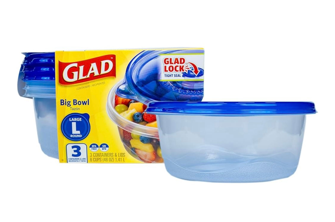 GLAD Big Bowl Round containers 48oz