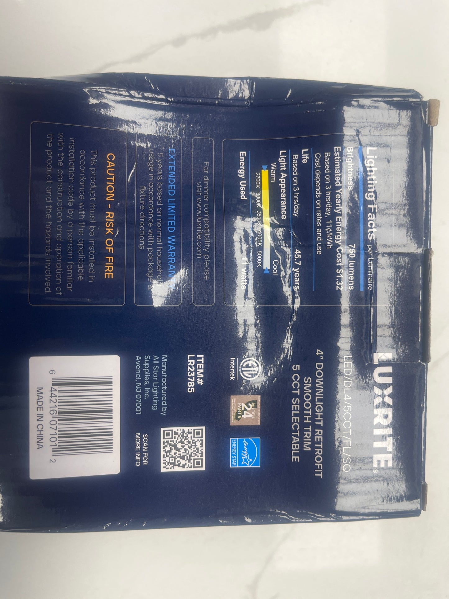 Luxrite LR23785 4 inch down light Retro fit