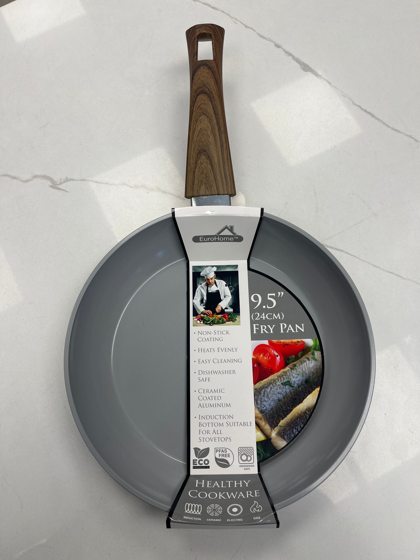 9.5 inch gray frying pan