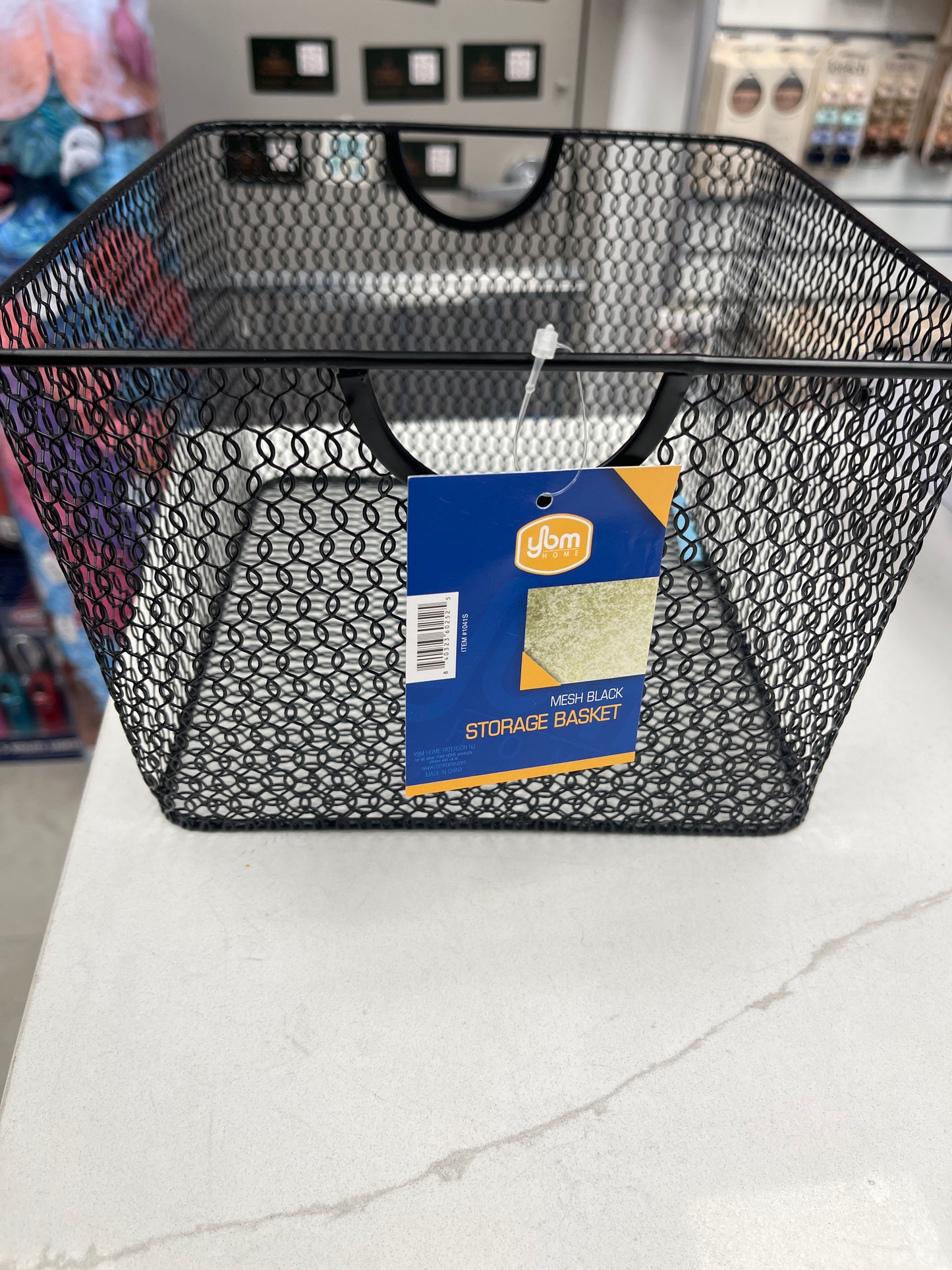 Mesh storage basket