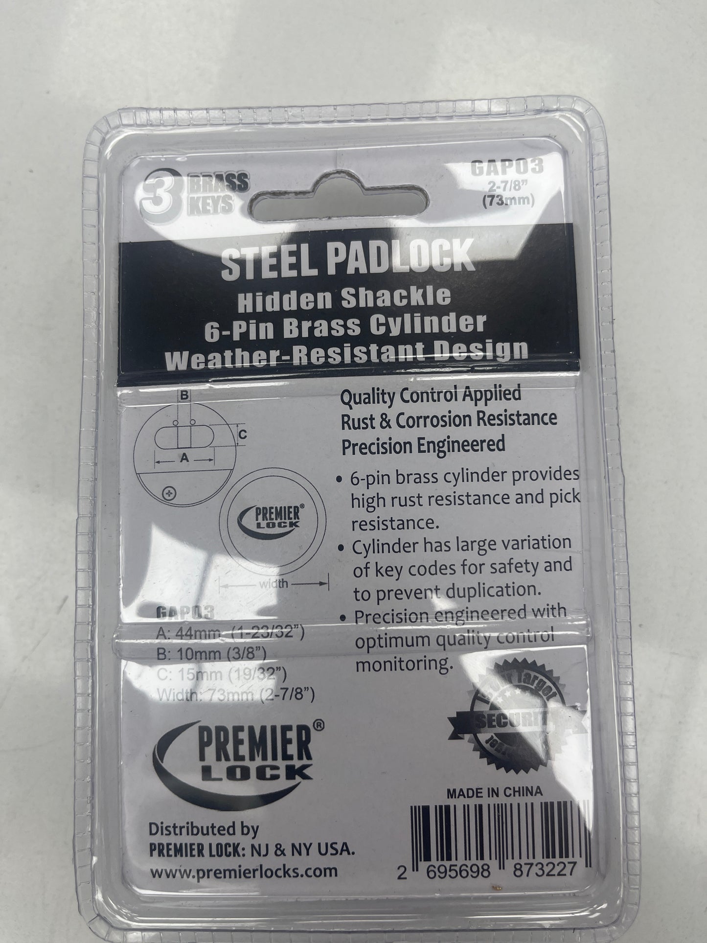 Steel padlock