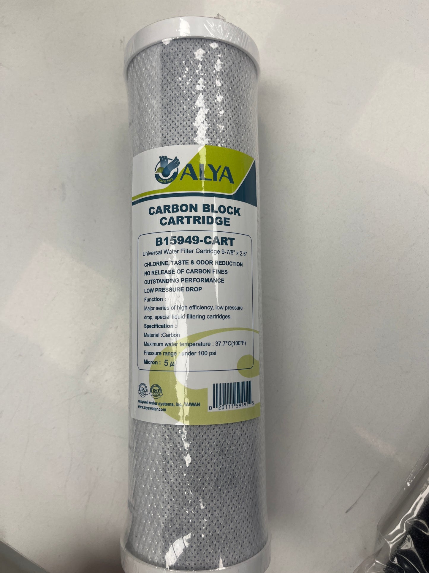 Carbon block cartridge filter