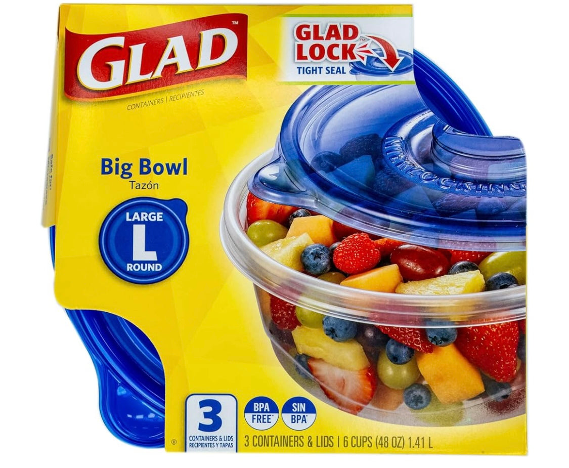 GLAD Big Bowl Round containers 48oz