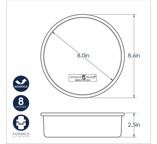 Naturals® Nonstick 8" Round Layer Cake Pan