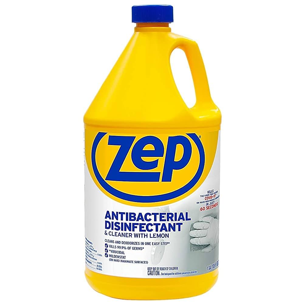 ZEP antibacterial, disinfectant cleaner, lemon 1 gallon