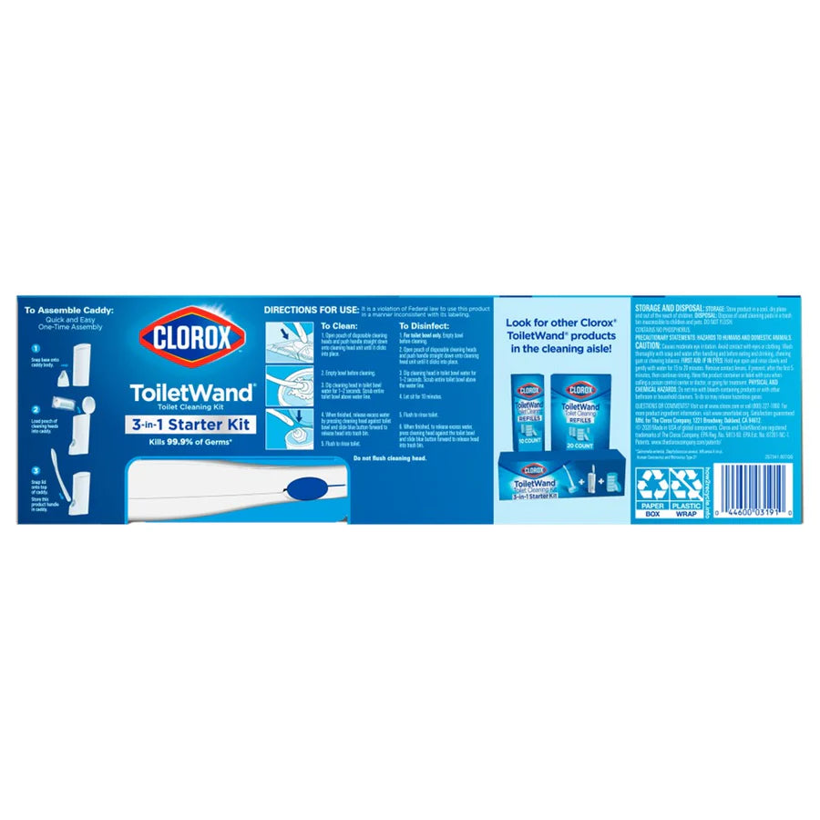 Clorox Toiletwand Disposable Toilet Cleaning Starter Kit W/Caddy Horizontal - 1ct