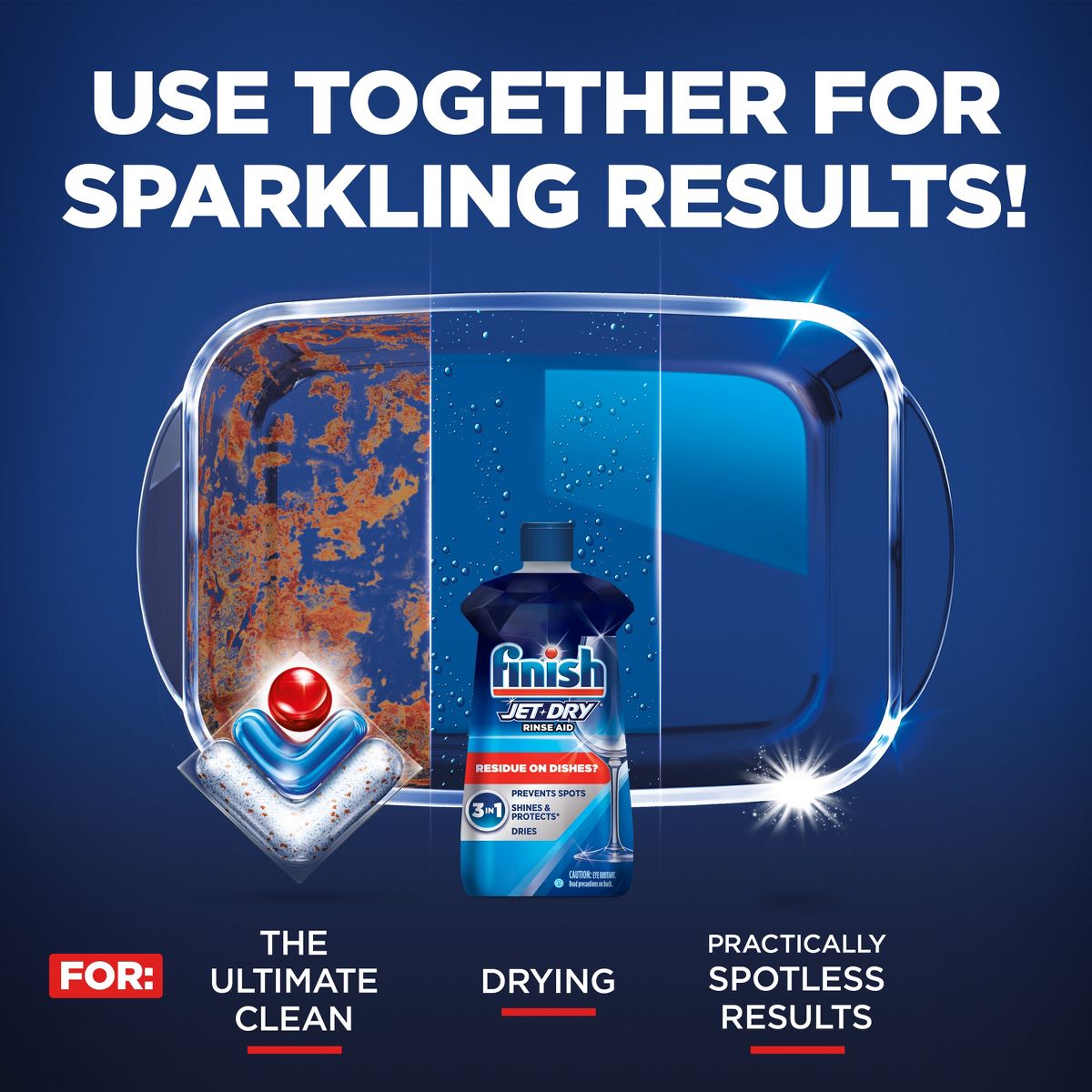 Finish Jet-Dry Rinse Aid, Dishwasher Rinse & Drying Agent - 8.45 fl oz: Plastic Bottle, Aluminum-Free, Unscented Liquid