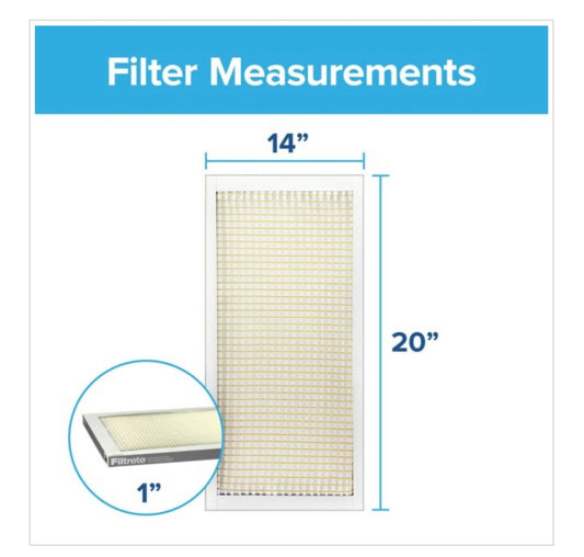 AIR COND FILTER-CENTRAL AIR 14x20x1