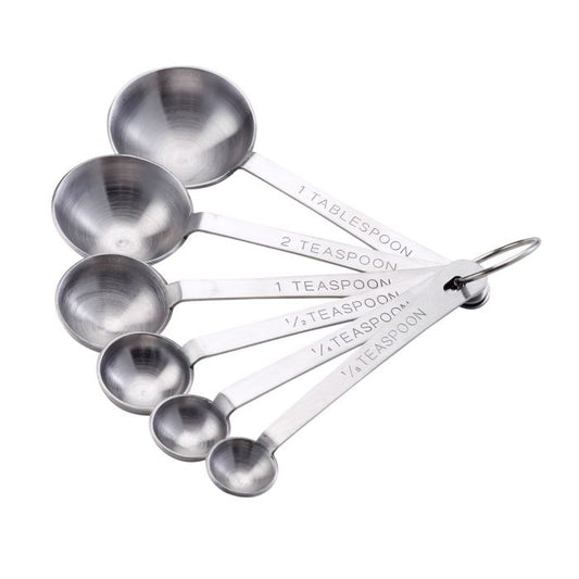 Measuring spoon set of six stainless steel