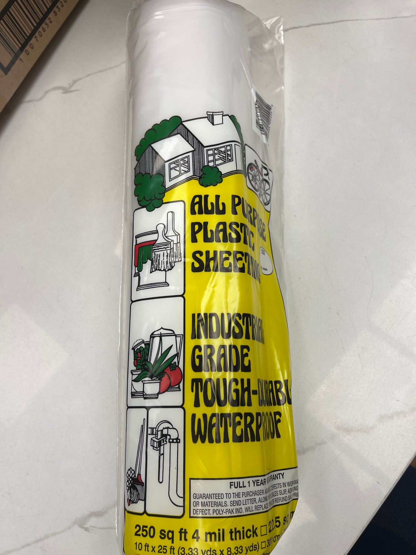 DROP CLOTH-TARP- 3.0 MIL-10 X2