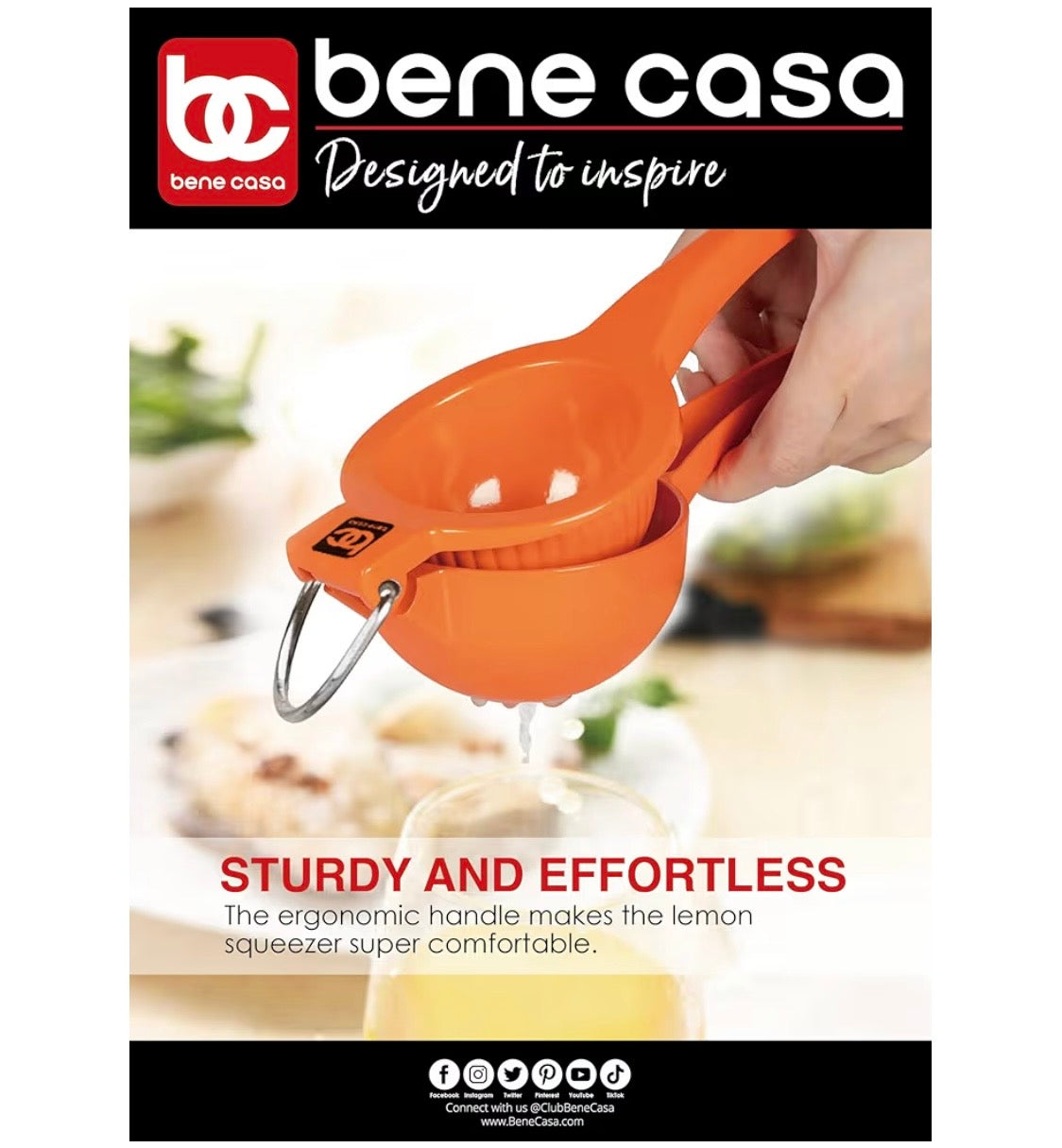 Benecasa Orange Squeezer with Orange Handle