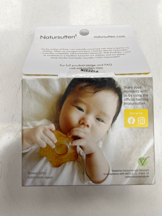 Natursutten Orthodontic Pacifier 12 Months & Up - Natural Rubber Pacifier - Eco-Friendly 100% BPA-Free Infant Pacifier - Made in Italy - 1 Piece 1 Count (Pack of 1) Butterfly/Round