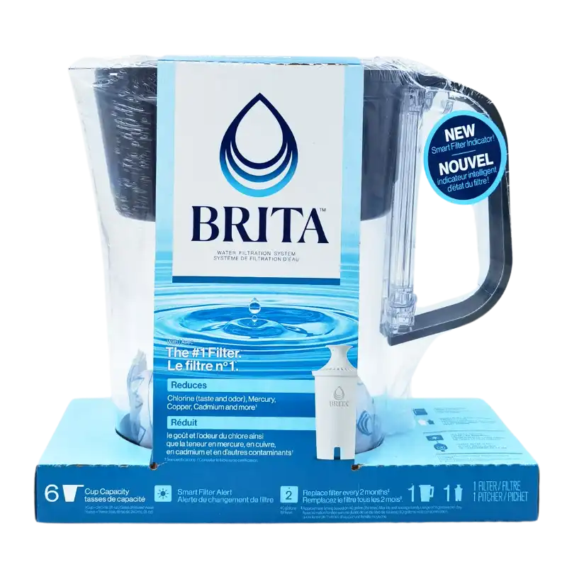 Brita, Water Filtration Pitcher, Black (6 Cup)