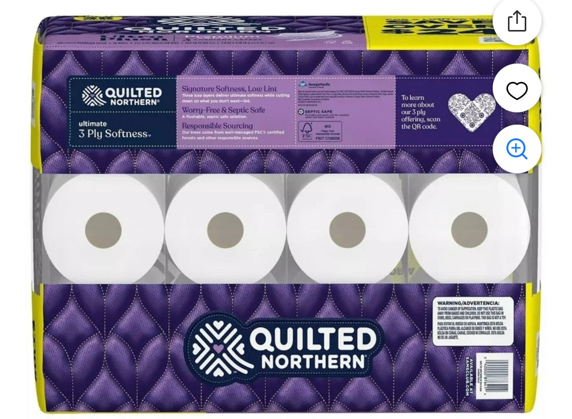 QUILTED Northern Toilet Paper 36 MEGA rolls