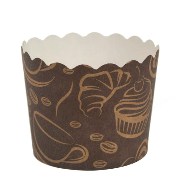 Scalloped coffee Small Baking Cups (20 Count)