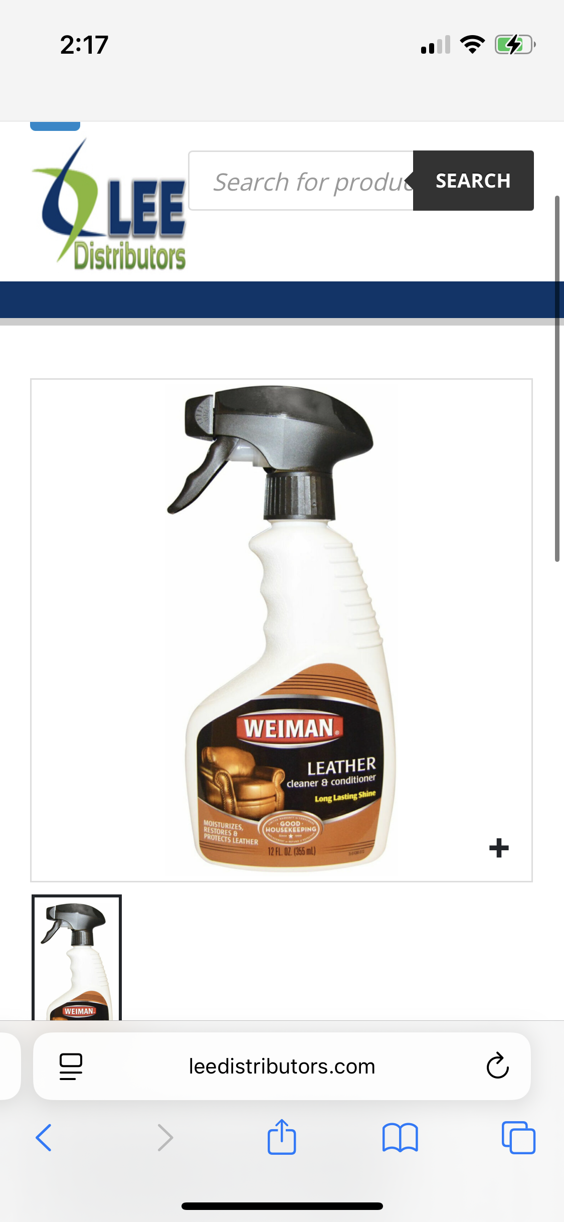 WEIMAN LEATHER CLEANER & COND 12oz TRIGGER