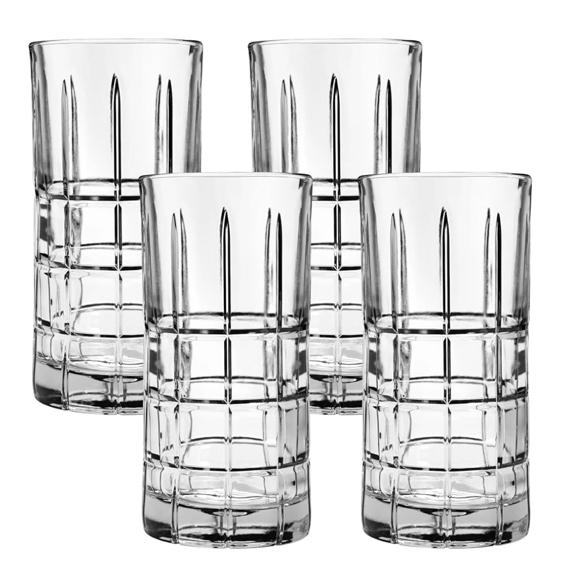 16oz glass cups 4pcs