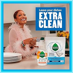 Seventh Generation Dish Liquid Soap Free & Clear liquid soap Dishwashing Soap Dish Soap for sensitive skin 19 oz