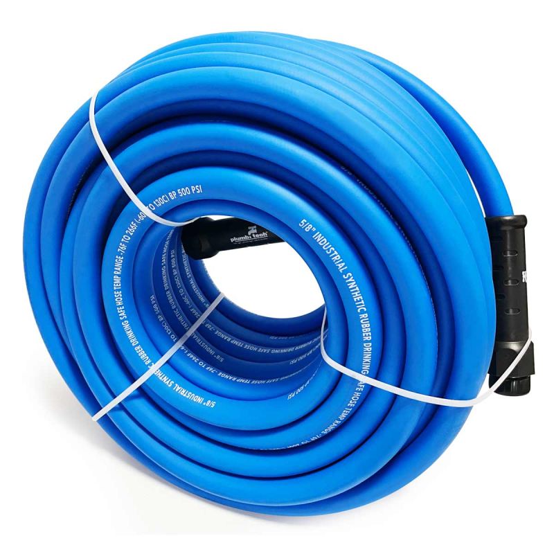 5/8" x 100' Industrial Grade Dual-Purpose Blue Synthetic Rubber Hose