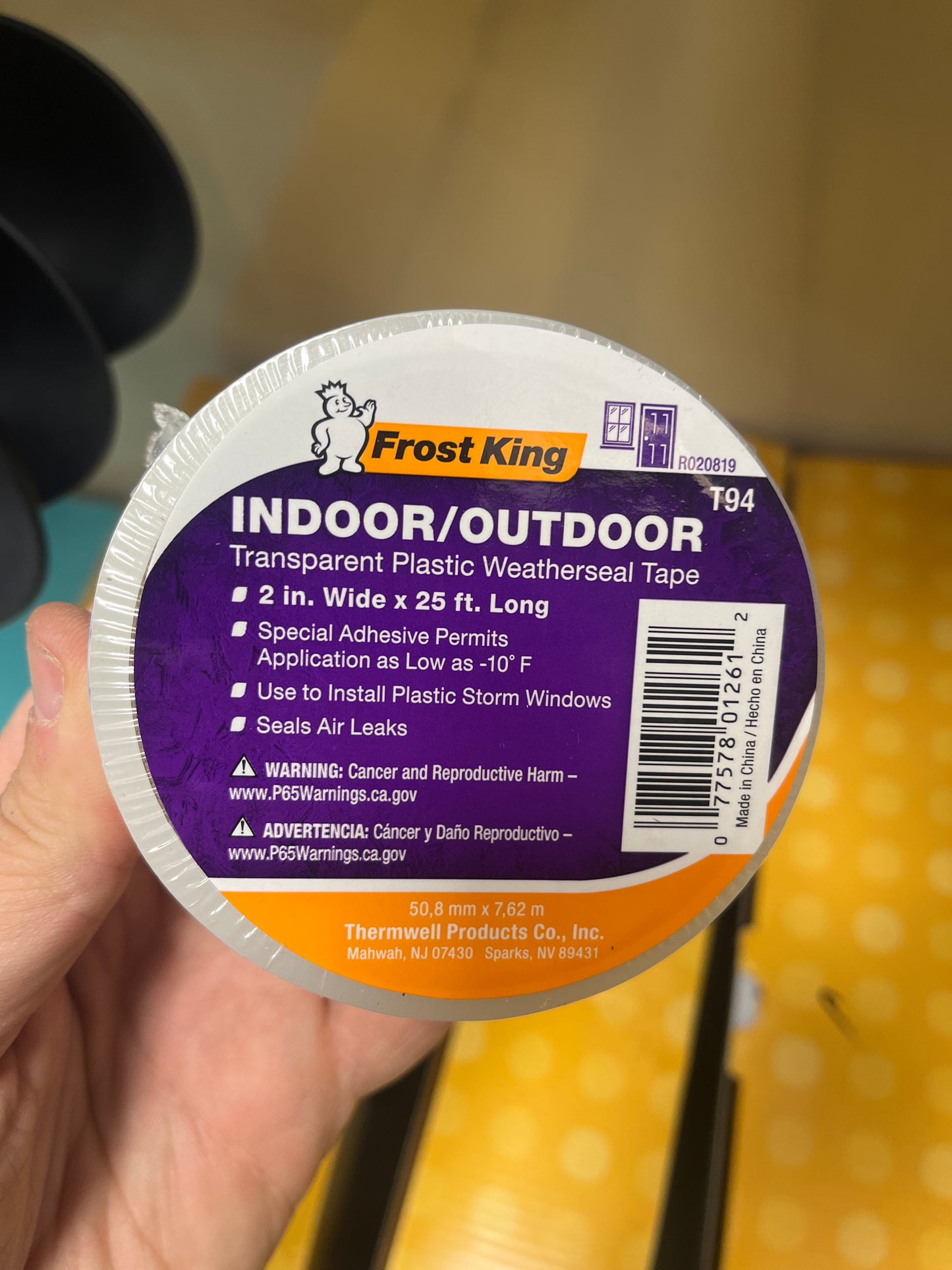 Indoor/Outdoor Clr Tape 2"x25f
