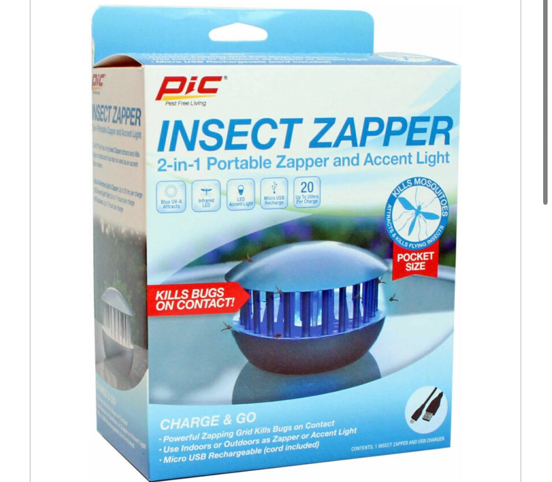 PIC- INSECT ZAPPER * PORTABLE W/ LIGHT