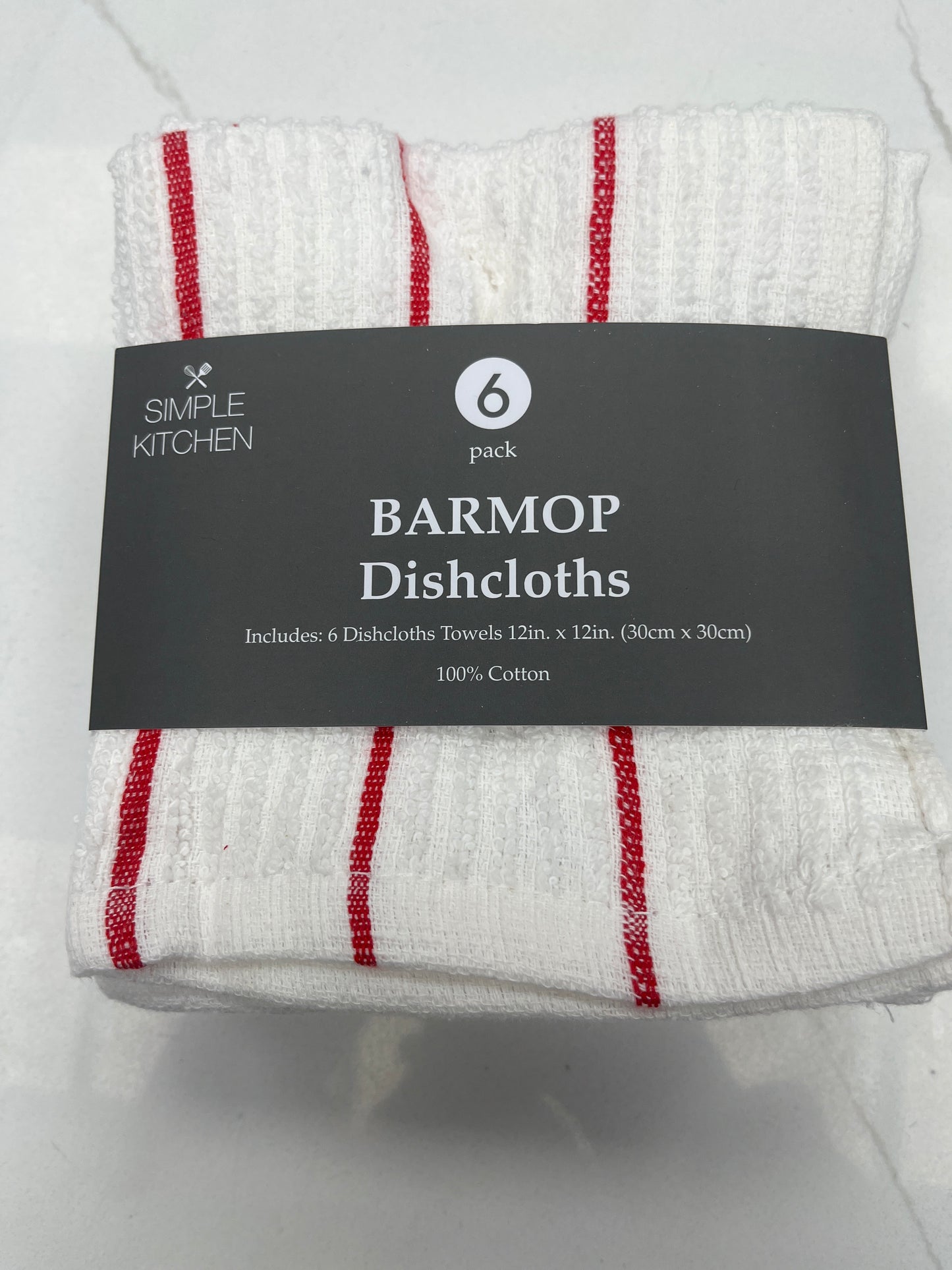Barmop dishcloths 6 pack 12x12