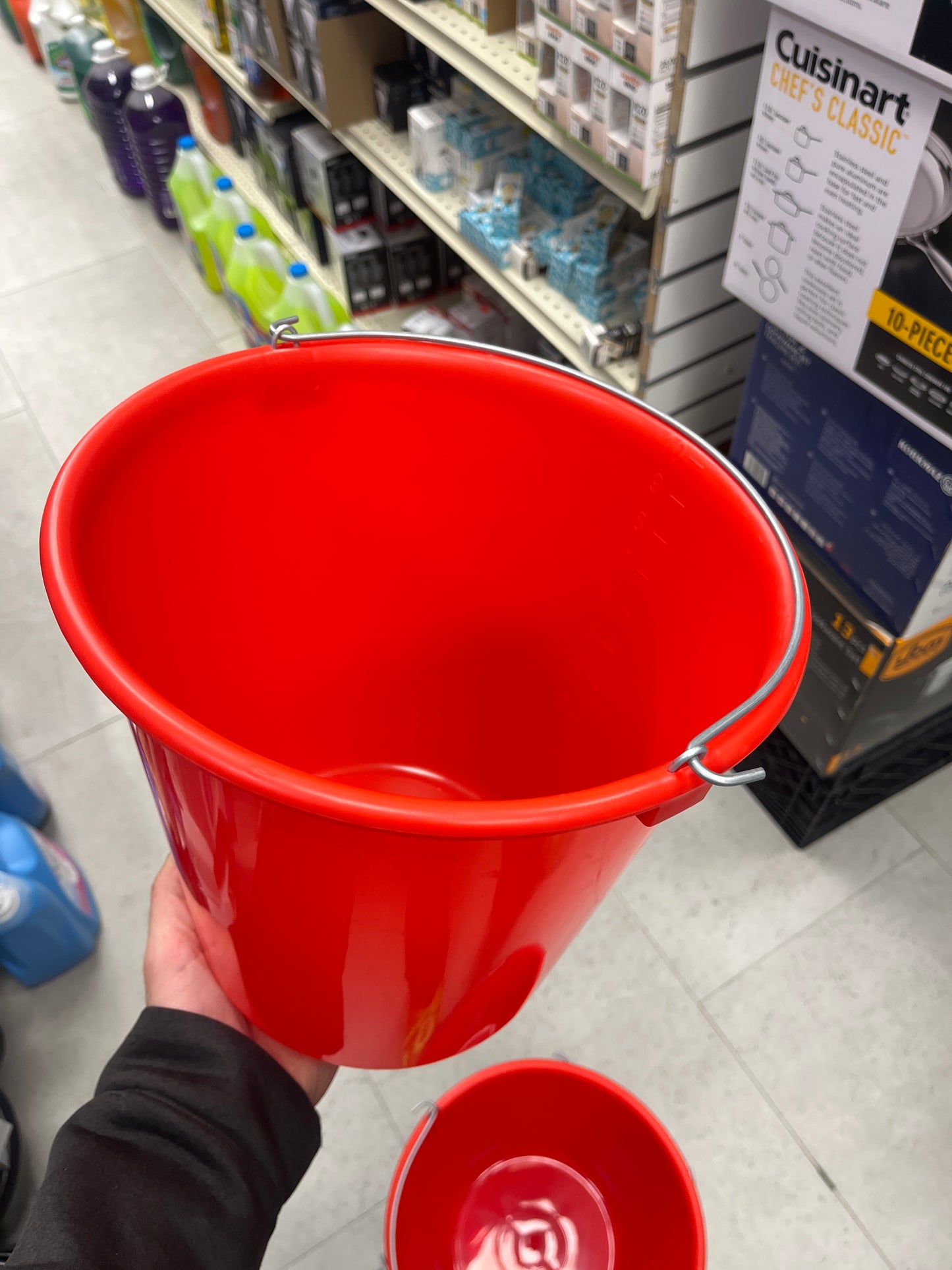 Red mop bucket