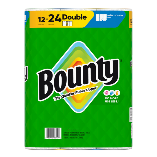 Bounty 12=24 pack select-a-size