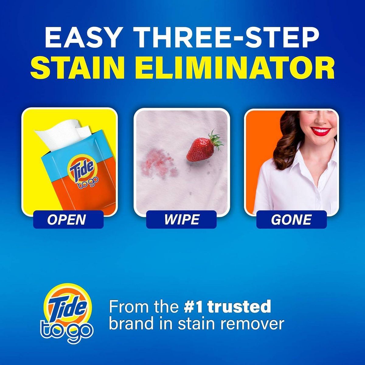 Tide To Go Instant Stain Remover Wipes, 10 Each