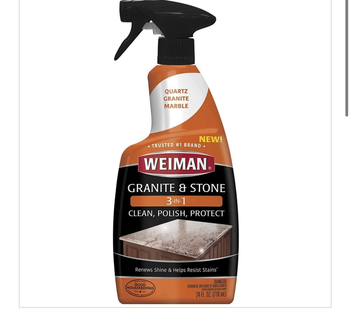 WEIMAN GRANITE & STONE CLEANER , POLISH, PROTECT 24oz – TRIG